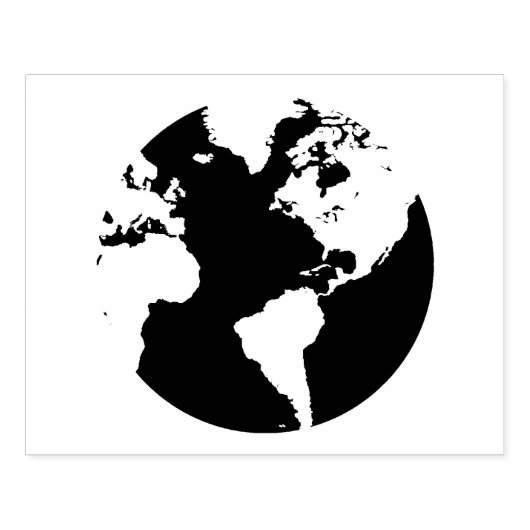 World Wereldbol Continent Design Stamp Rubberstempel (Afrduk)
