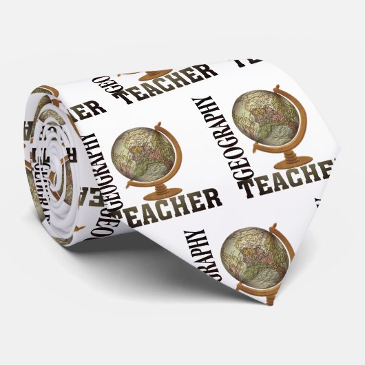 World Wereldbol Geography Teacher Stropdas (Opgerold)
