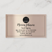 World Wereldbol Kaart Reisbureau Roos Gold Fame Visitekaartje (Achterkant)