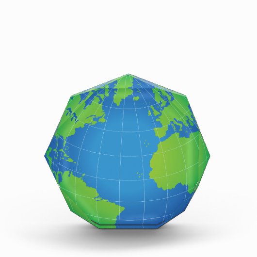World Wereldbol Map Fotoblokken (Voorkant)