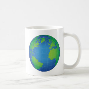 World Wereldbol Map Koffiemok