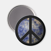 World Wereldbol Peace Sign Magnet Magneet (Voorkant / Achterkant)