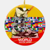 World Winter Sport Ski Ornament (Achterkant)