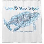 World Word Blue Whale Douche rideau (Devant)