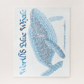 World Word Blue Whale Puzzle (Vertical)