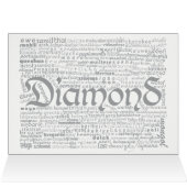 World Word Diamond Anniversaire Carte (Intérieur Horizontal (haut))