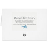 World Word Diamond Anniversaire Carte (Dos Horizontal)