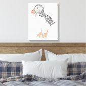 World Word Puffin Canvas Afdruk (Insitu (Slaapkamer))