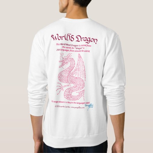 World Word Red Dragon Sweatshirt (Dos)