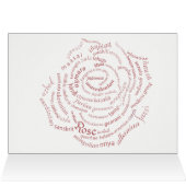 World Word Rose Card (Intérieur Horizontal (haut))