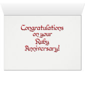 World Word Ruby Anniversaire Card (Intérieur Horizontal (Bas))