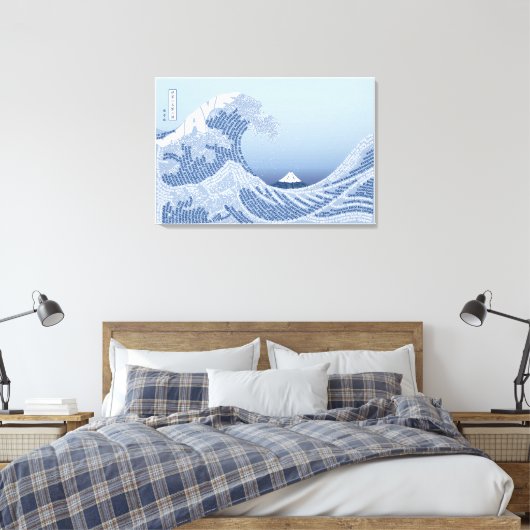 World Word Wave Canvas Print (Insitu (Slaapkamer))