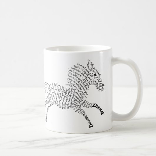 World Word Zebra Mug (Droite)