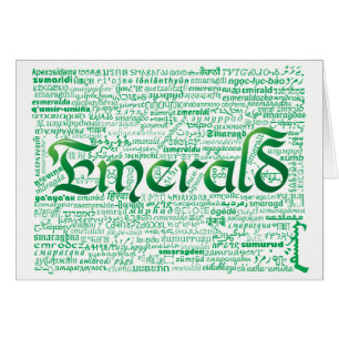 World World World Emerald Anniversaire Card