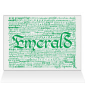 World World World Emerald Anniversaire Card (Intérieur Horizontal (haut))