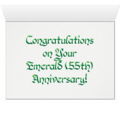 World World World Emerald Anniversaire Card (Intérieur Horizontal (Bas))