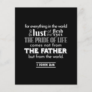 Worldly Temptations - 1 Johannes 2:16 Bijbelvers Flyer