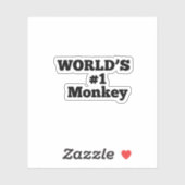 World's #1 Monkey Sticker (Vel)