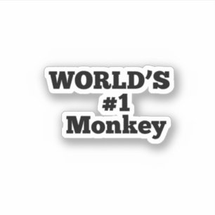 World's #1 Monkey Sticker