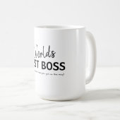 World's Best Boss Funny Gift Koffiemok (Voorkant rechts)