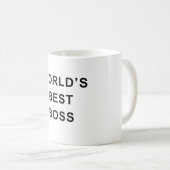 World's Best Boss Mug – Bold Classic Office Gift (Devant droit)