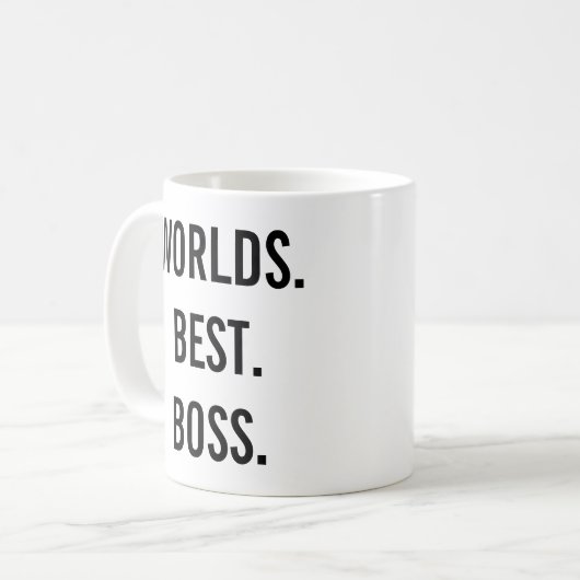 Worlds Best Boss Office Cadeau Mug Employé (Devant gauche)