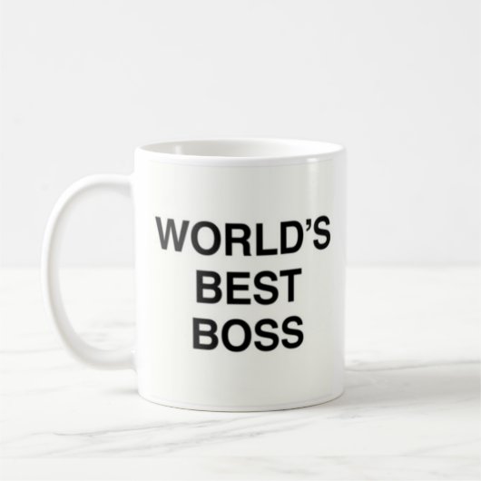 world's best boss the office mug (Gauche)