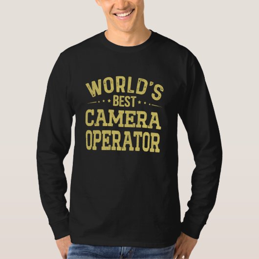 World's Best Camera Operator Job Title Camera Oper T-shirt (Voorkant)