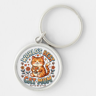 World's Best Cat Mom  Sleutelhanger