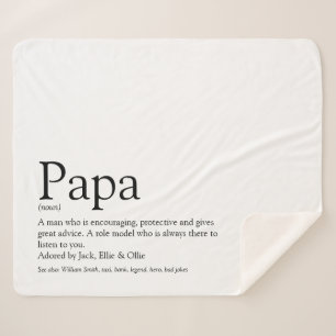 World's Best Dad, Daddy, Father Definition Fun Sherpa Deken