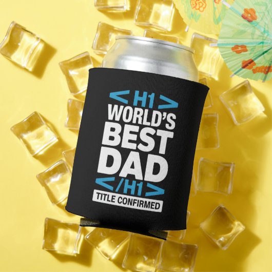 World's Best Dad H1 HTML Code Drink Blikjeskoeler (Insitu Zomer)