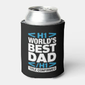 World's Best Dad H1 HTML Code Drink Blikjeskoeler (Blikje Voorkant)