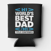 World's Best Dad H1 HTML Code Drink Blikjeskoeler (Voorkant)