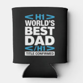 World's Best Dad H1 HTML Code Drink Blikjeskoeler (Achterkant)