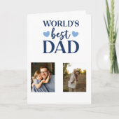 Worlds Best Dad Photo Card | Father's Day 2026 Kaart (Voorkant)
