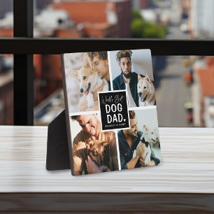 'Worlds Best Dog Dad' Foto Collage Plaque Fotoplaat