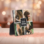 'Worlds Best Dog Mom' Photo Collage Plaque<br><div class="desc">Montrez votre statut de maman chien avec cette plaque photo collage mignon avec quatre photos carrés de vous et de votre animal de compagnie. "Worlds Best Dog Mom" apparaît au centre dans le script de calligraphie et la typographie amusante écrit sur un carré noir avec un coeur blanc mignon. Personnalisez...</div>