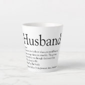 World's Best Ever Husband Definition Fun Latte Mok (Voorkant)