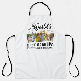 World's Best Grandpa Custom 3 Photo Collage Schort