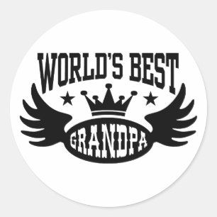 World's Best Grandpa Ronde Sticker