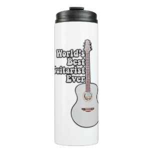 World's best guitarist ever. Colorful vintage Thermosbeker