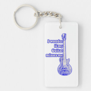 World's best guitarist ever. vintage blue sleutelhanger