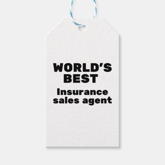 World's Best Insurance Sales Agent Cadeaulabel (Voorkant)