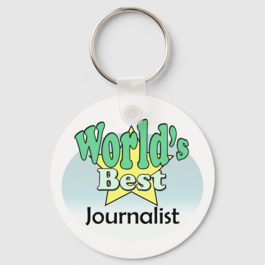 World's Best Journalist Sleutelhanger (Voorkant)