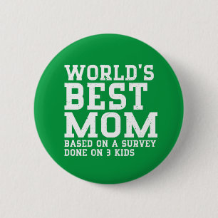 World's Best Mam Award Funny Moederdag Ronde Button 5,7 Cm