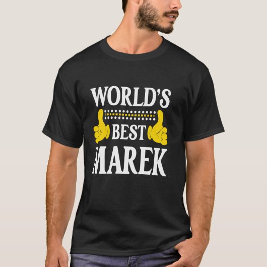 World's Best Marek Personal Name First Name Funny T-shirt (Voorkant)