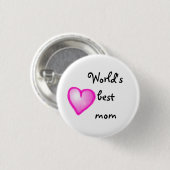 World's best mom button (Voorkant /achterkant)