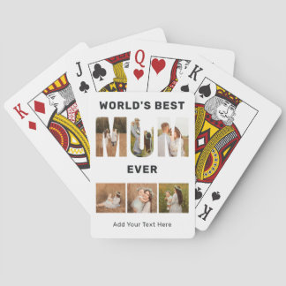 World's Best Mom Custom 6 Photo  Pokerkaarten