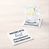 World's Best Pharmacy Technician 2 Vierkante Kartonnen Onderzetter (Insitu)