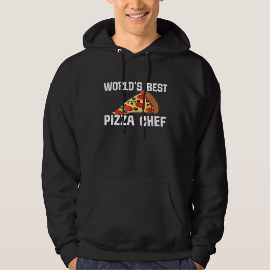 Worlds Best Pizza Chef Cook Idea Hoodie (Voorkant)